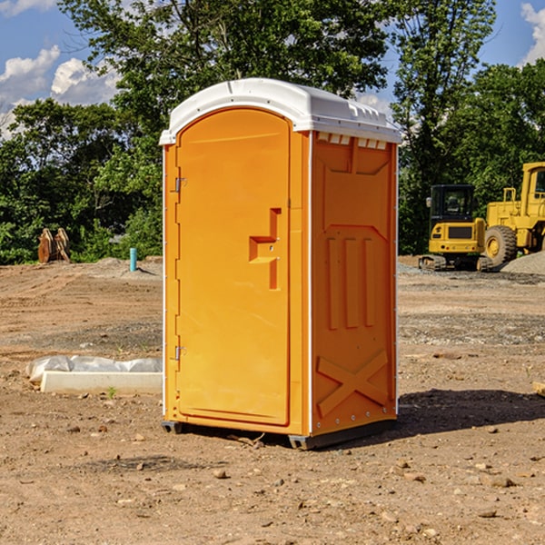 how often are the porta potties cleaned and serviced during a rental period in Butler